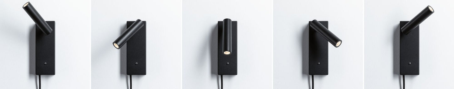 Paulmann LED Wandleuchte Hulda 3-Step-Dim    3000K 130lm 230V 2,5W dimmbar Schwarz matt