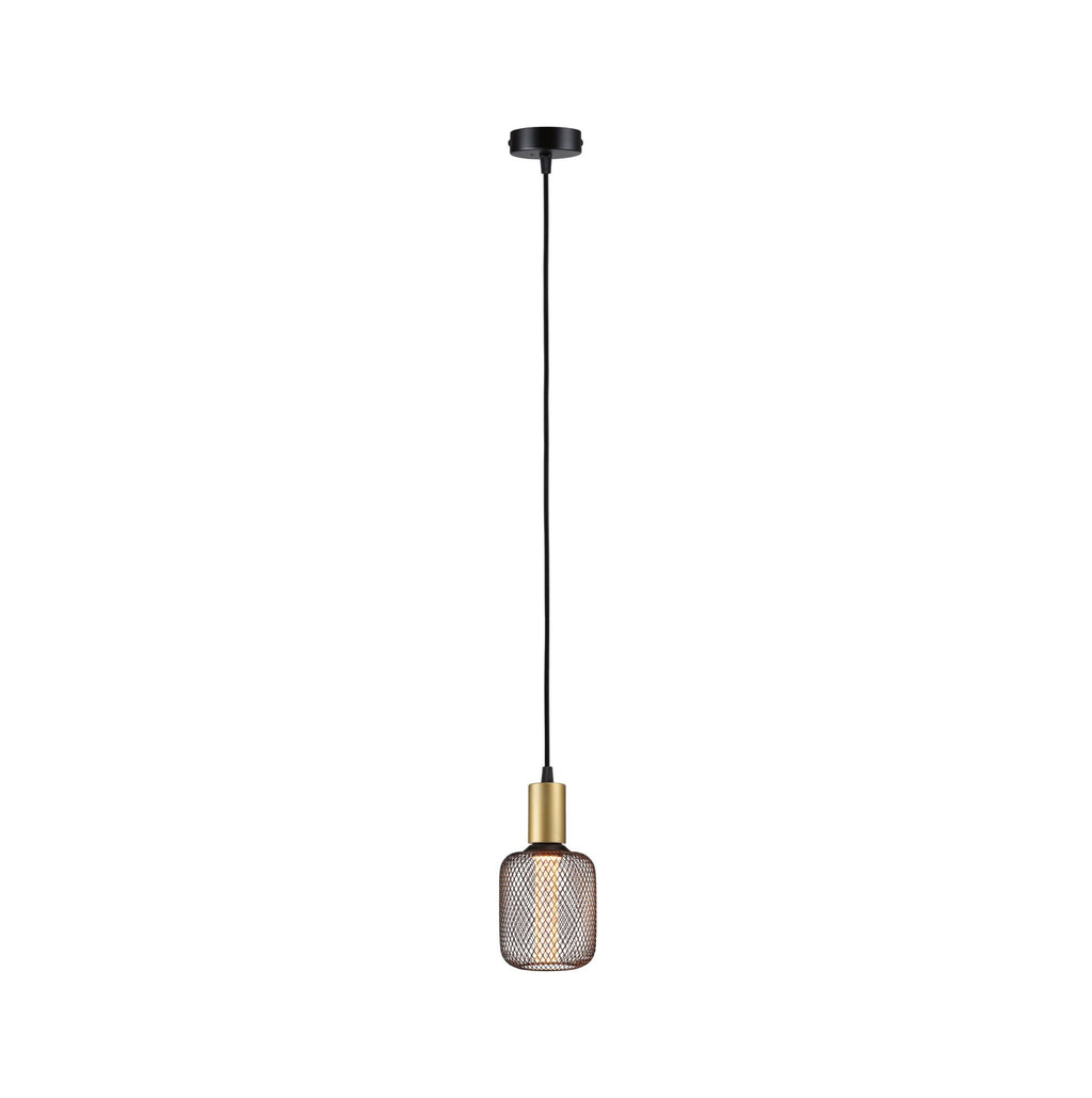 Paulmann Pendelleuchte Ravi IP44 E27   max. 60W Schwarz matt#Gold dimmbar