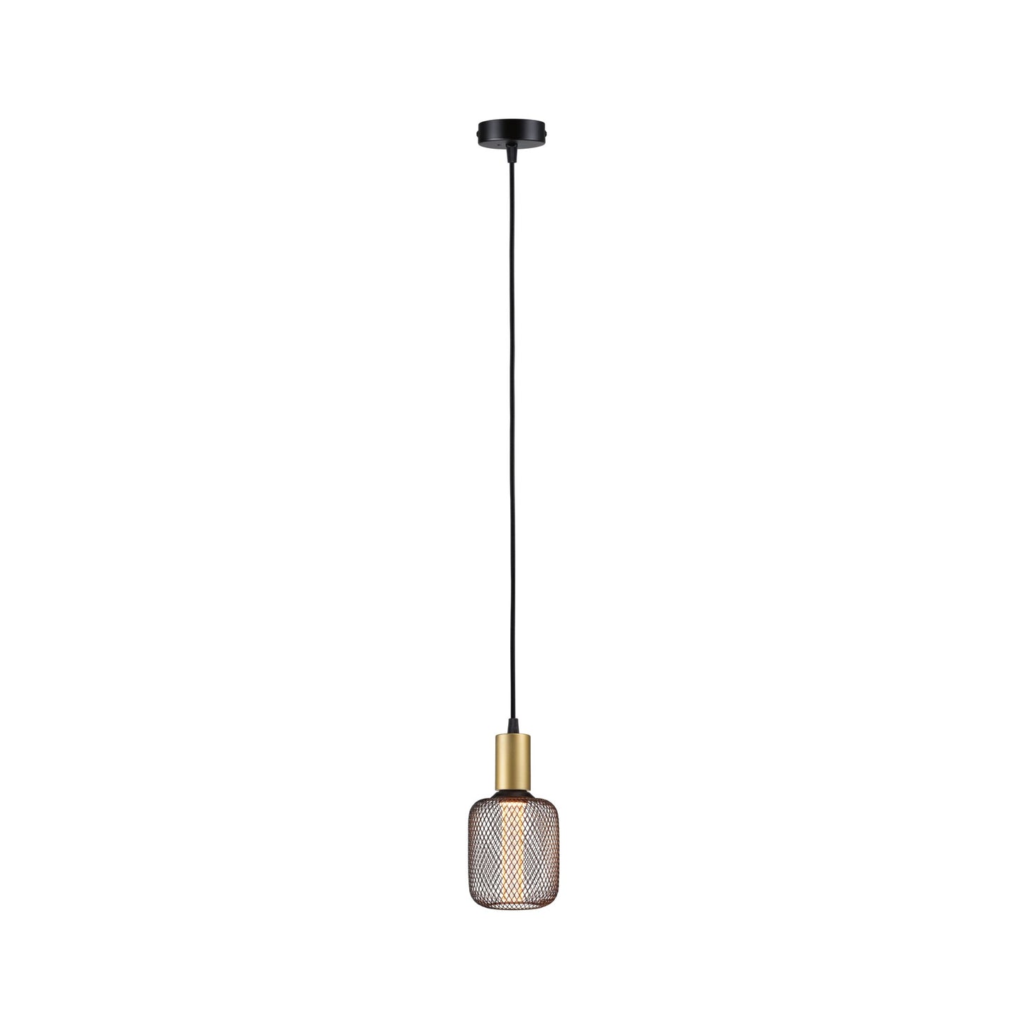 Paulmann Pendelleuchte Ravi IP44 E27   max. 60W Schwarz matt#Gold dimmbar