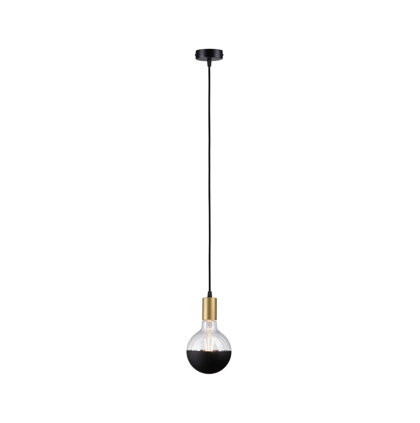 Paulmann Pendelleuchte Ravi IP44 E27   max. 60W Schwarz matt#Gold dimmbar