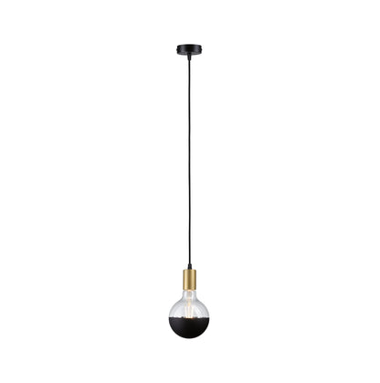 Paulmann Pendelleuchte Ravi IP44 E27   max. 60W Schwarz matt#Gold dimmbar