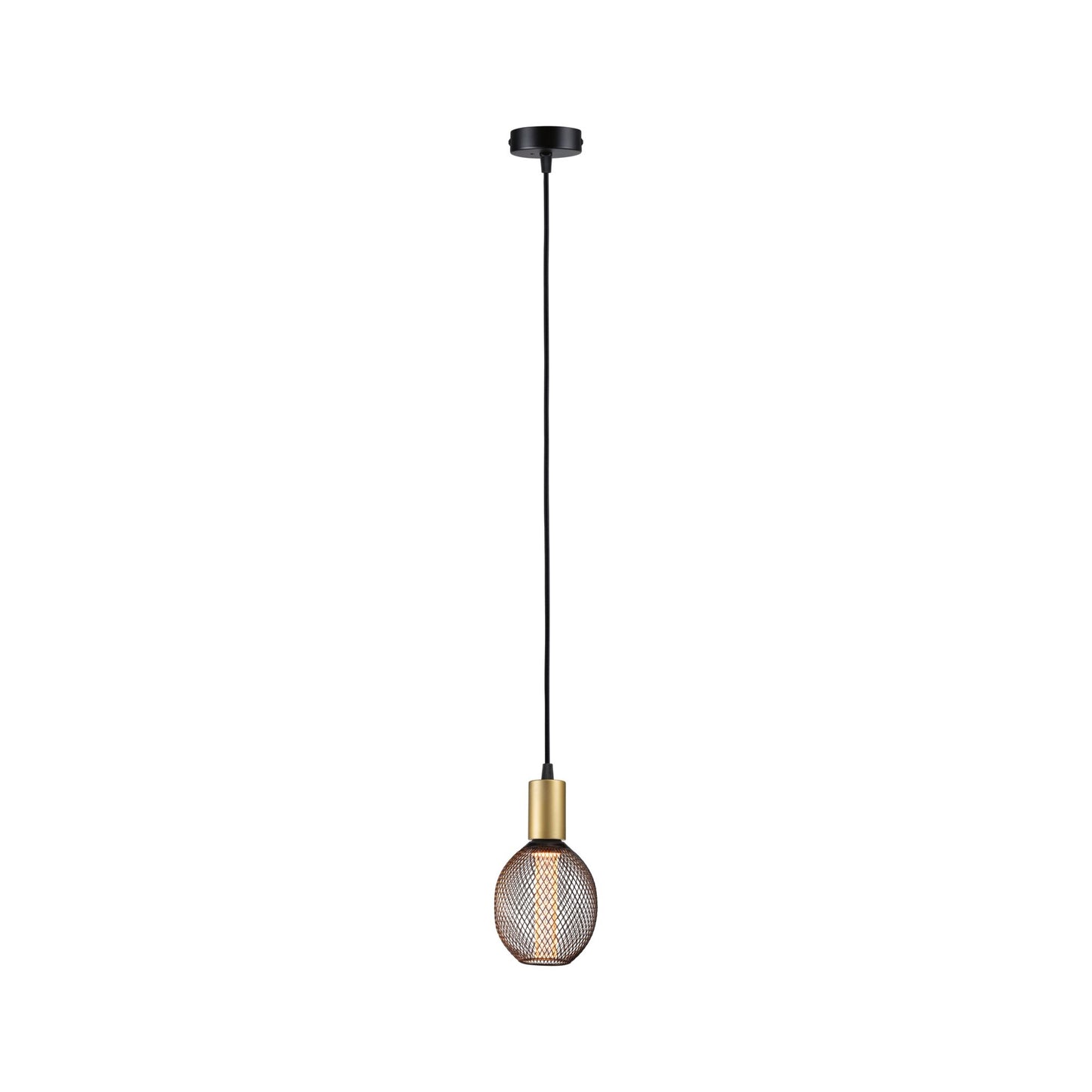 Paulmann Pendelleuchte Ravi IP44 E27   max. 60W Schwarz matt#Gold dimmbar