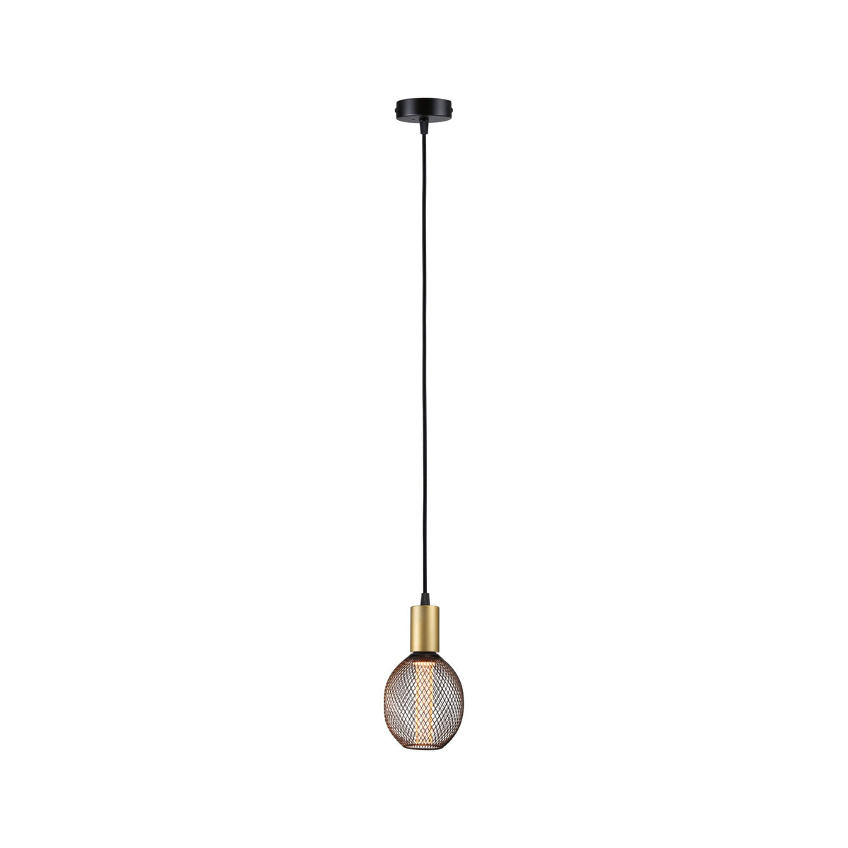 Paulmann Pendelleuchte Ravi IP44 E27   max. 60W Schwarz matt#Gold dimmbar
