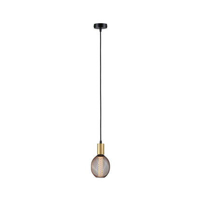 Paulmann Pendelleuchte Ravi IP44 E27   max. 60W Schwarz matt#Gold dimmbar