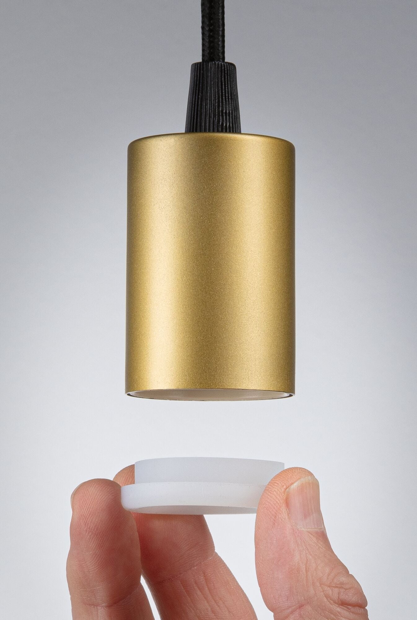 Paulmann Pendelleuchte Ravi IP44 E27   max. 60W Schwarz matt#Gold dimmbar