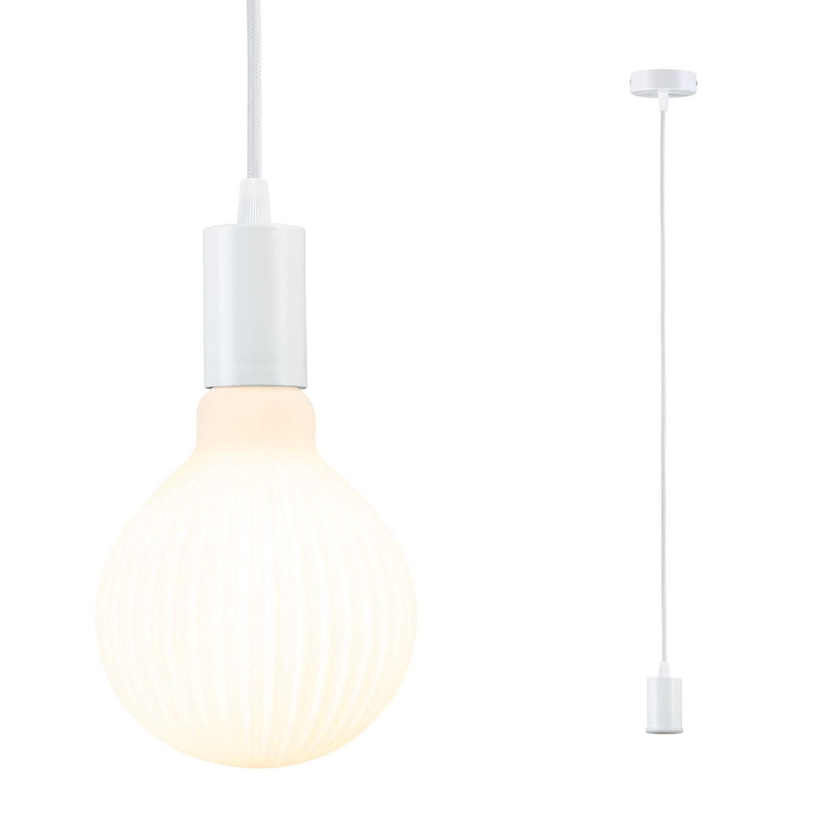 Paulmann Pendelleuchte Ravi IP44 E27   max. 60W Weiß matt dimmbar