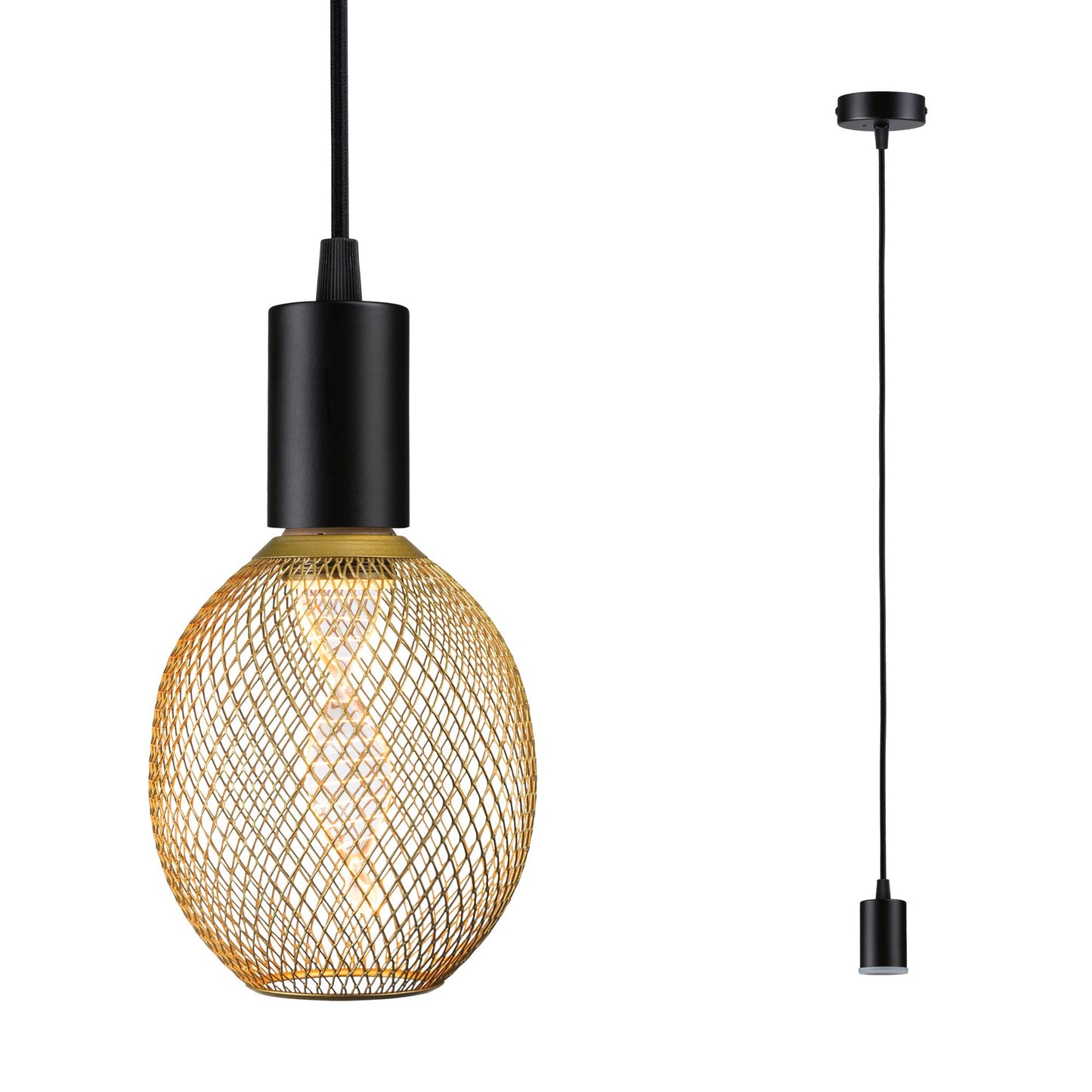Paulmann Pendelleuchte Ravi IP44 E27   max. 60W Schwarz matt dimmbar
