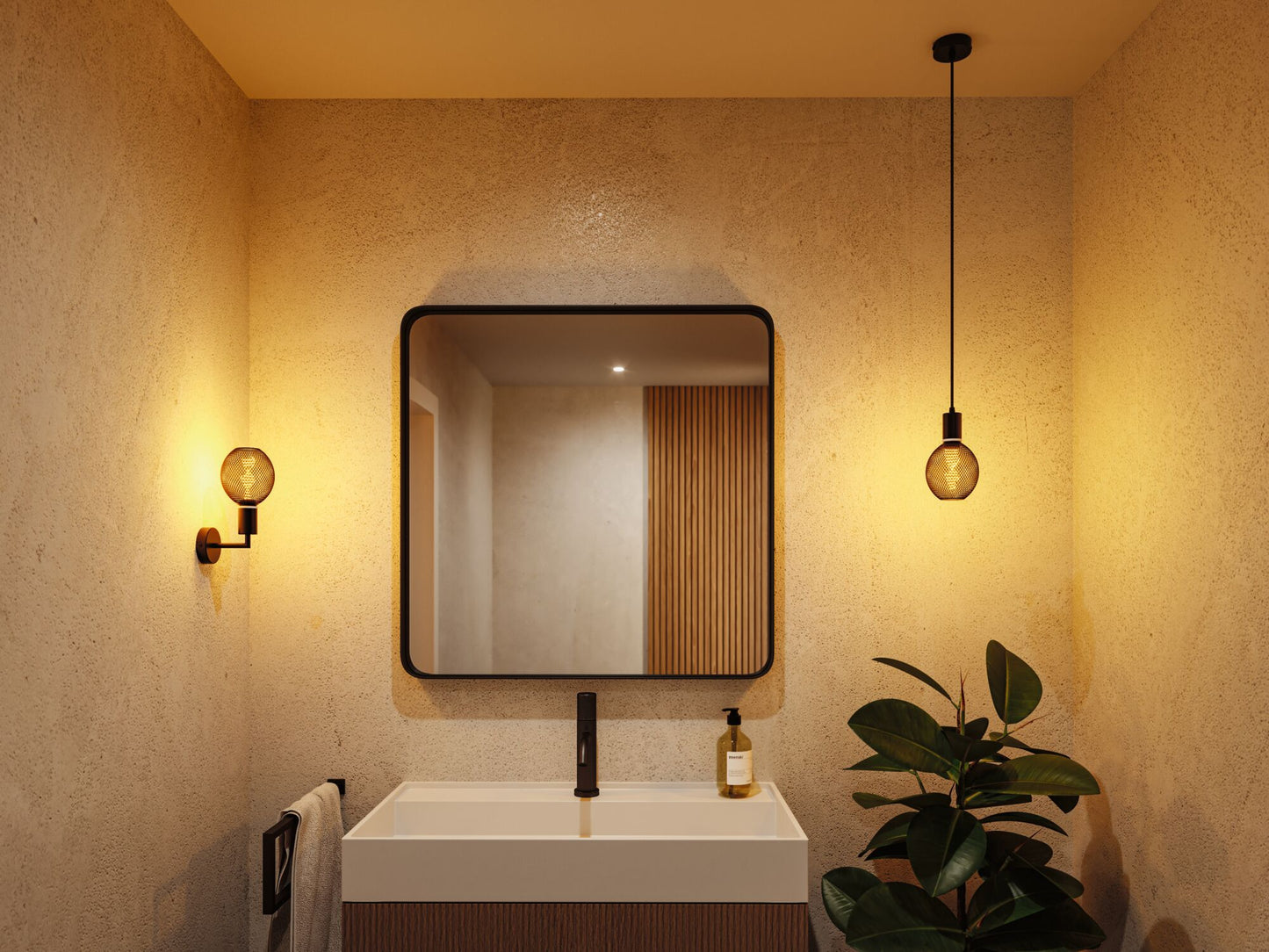 Paulmann Pendelleuchte Ravi IP44 E27   max. 60W Schwarz matt dimmbar
