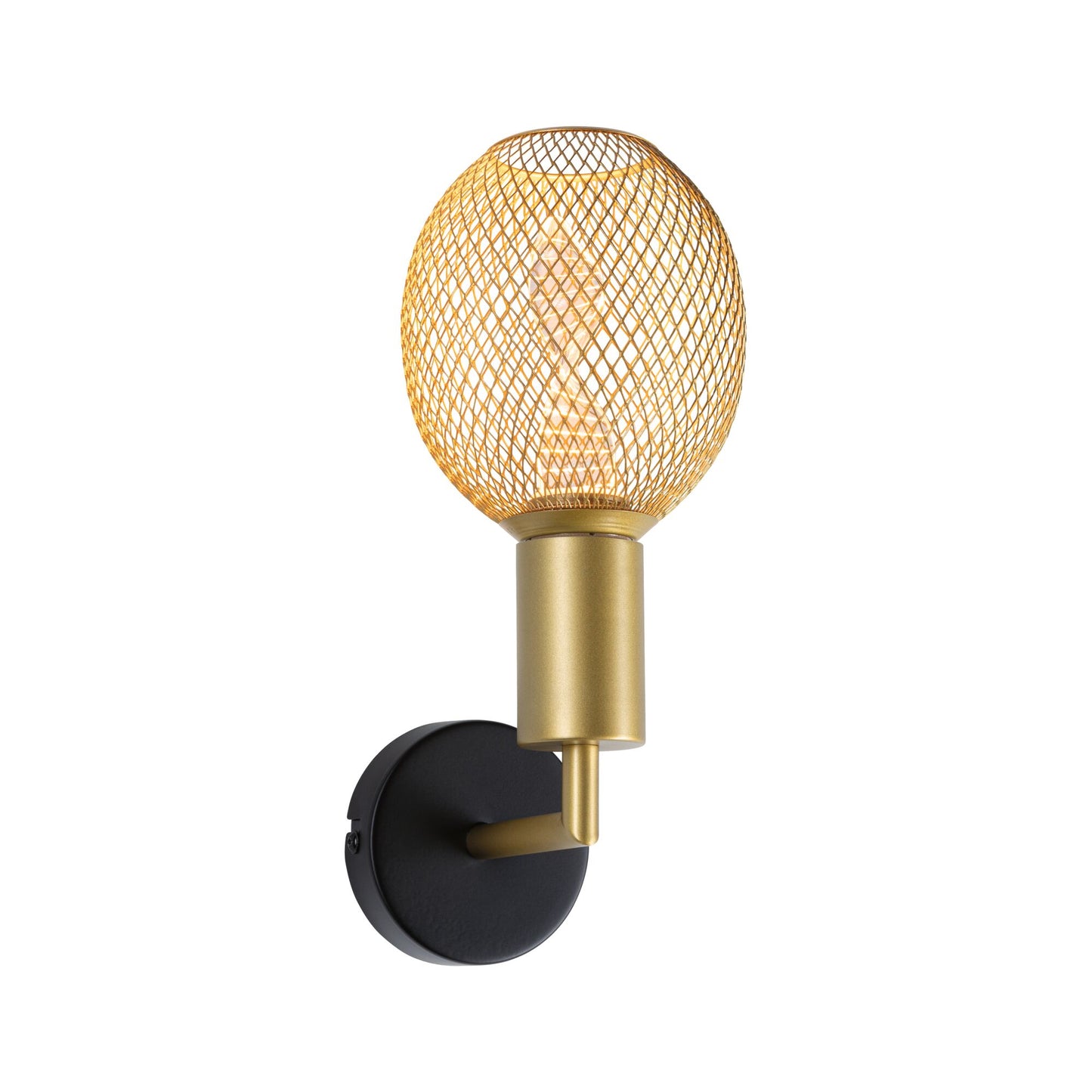 Paulmann Wandleuchte Ravi IP44 E27   max. 60W Schwarz matt#Gold dimmbar