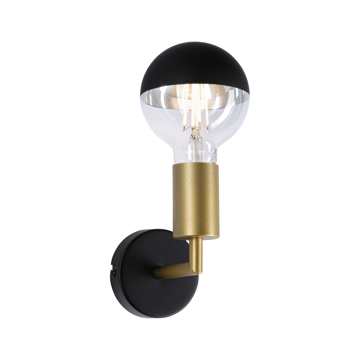 Paulmann Wandleuchte Ravi IP44 E27   max. 60W Schwarz matt#Gold dimmbar