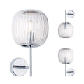 Paulmann Selection Bathroom Wandleuchte Ruya IP44 E14   230V max. 20W dimmbar Glas#Chrom