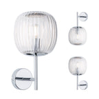 Paulmann Selection Bathroom Wandleuchte Ruya IP44 E14   230V max. 20W dimmbar Glas#Chrom