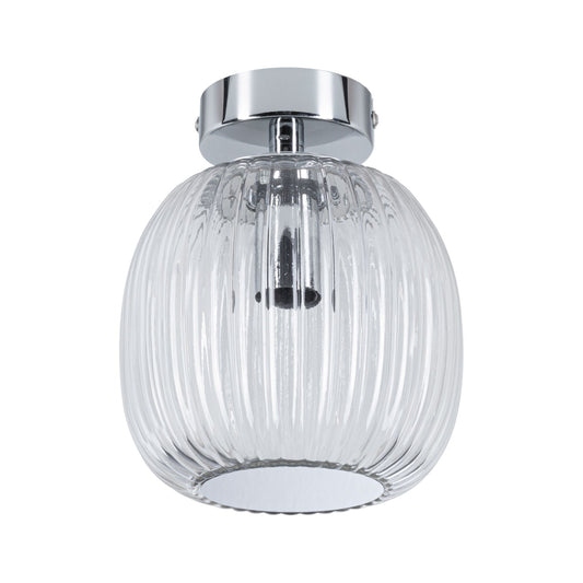 Paulmann LED Deckenleuchte Ruya IP44 E14   230V max. 20W dimmbar Glas#Chrom