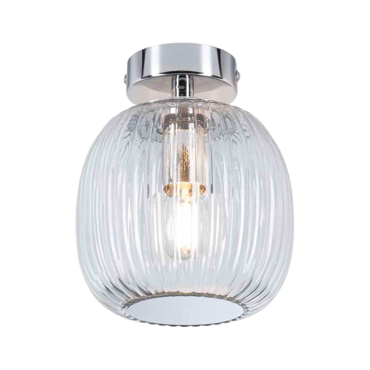 Paulmann LED Deckenleuchte Ruya IP44 E14   230V max. 20W dimmbar Glas#Chrom