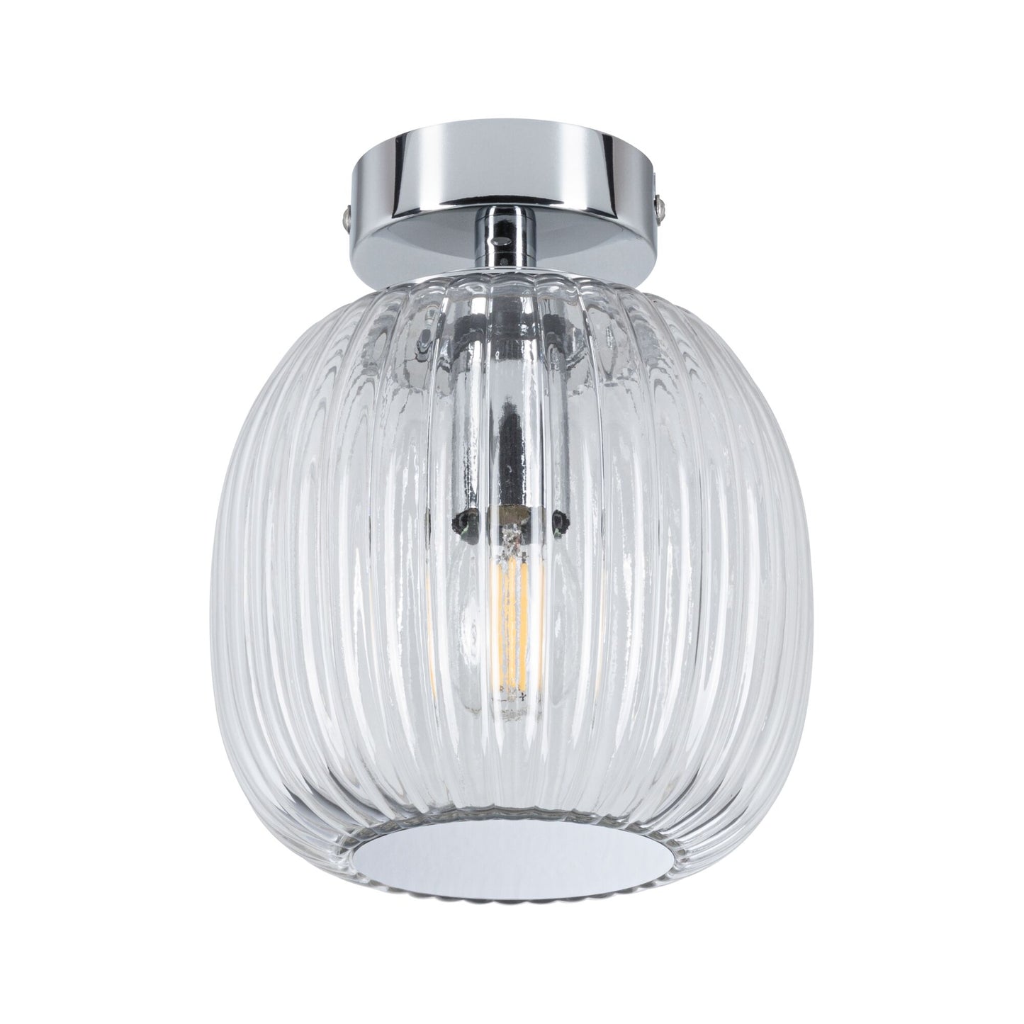 Paulmann LED Deckenleuchte Ruya IP44 E14   230V max. 20W dimmbar Glas#Chrom