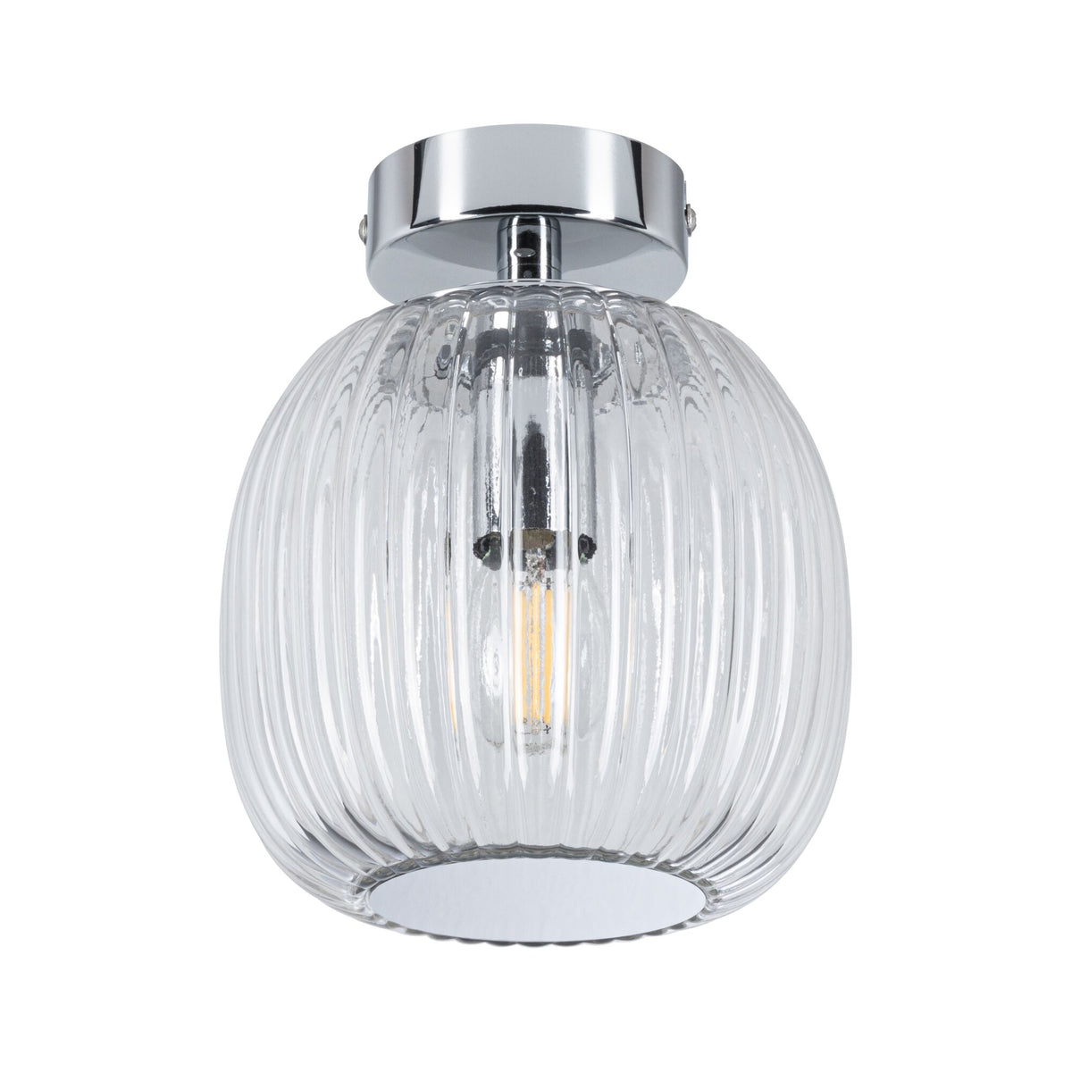 Paulmann LED Deckenleuchte Ruya IP44 E14   230V max. 20W dimmbar Glas#Chrom