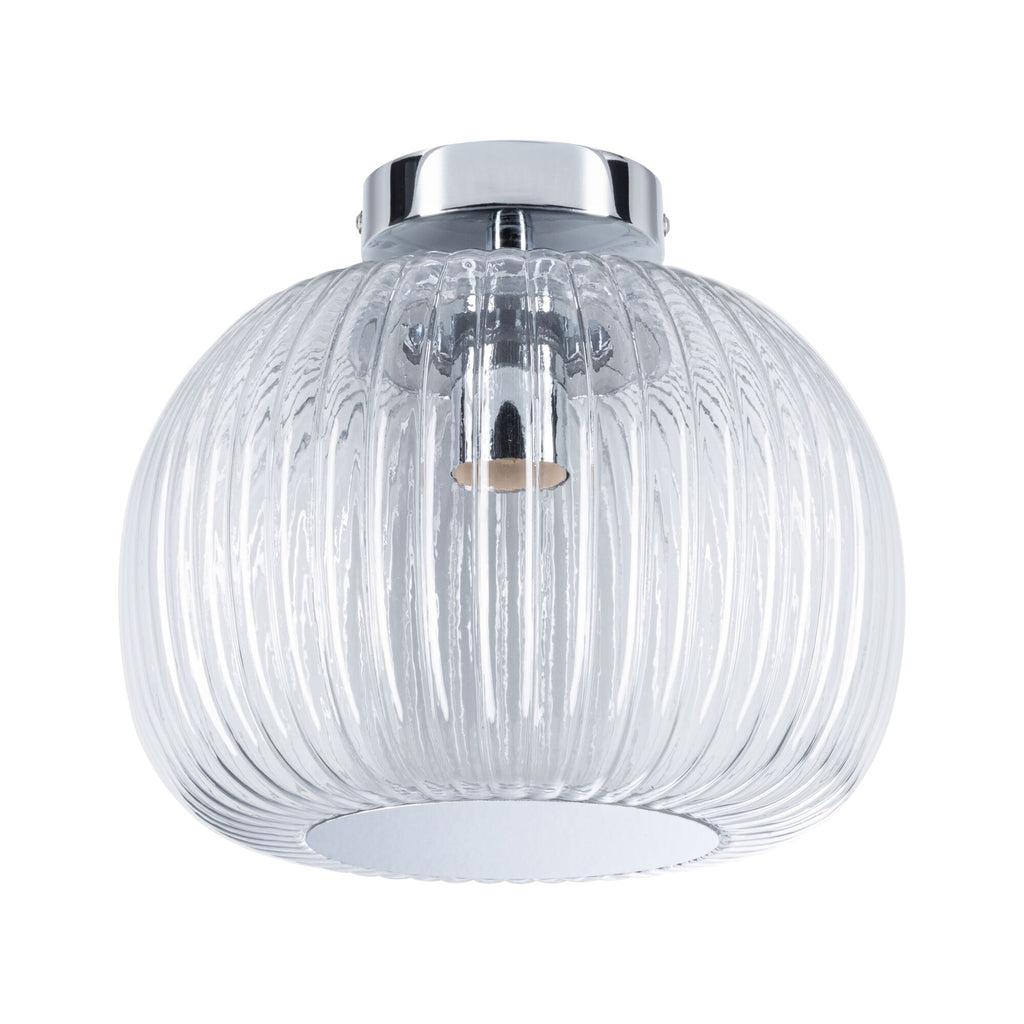 Paulmann LED Deckenleuchte Ruya IP44 E27   230V max. 60W dimmbar Glas#Chrom