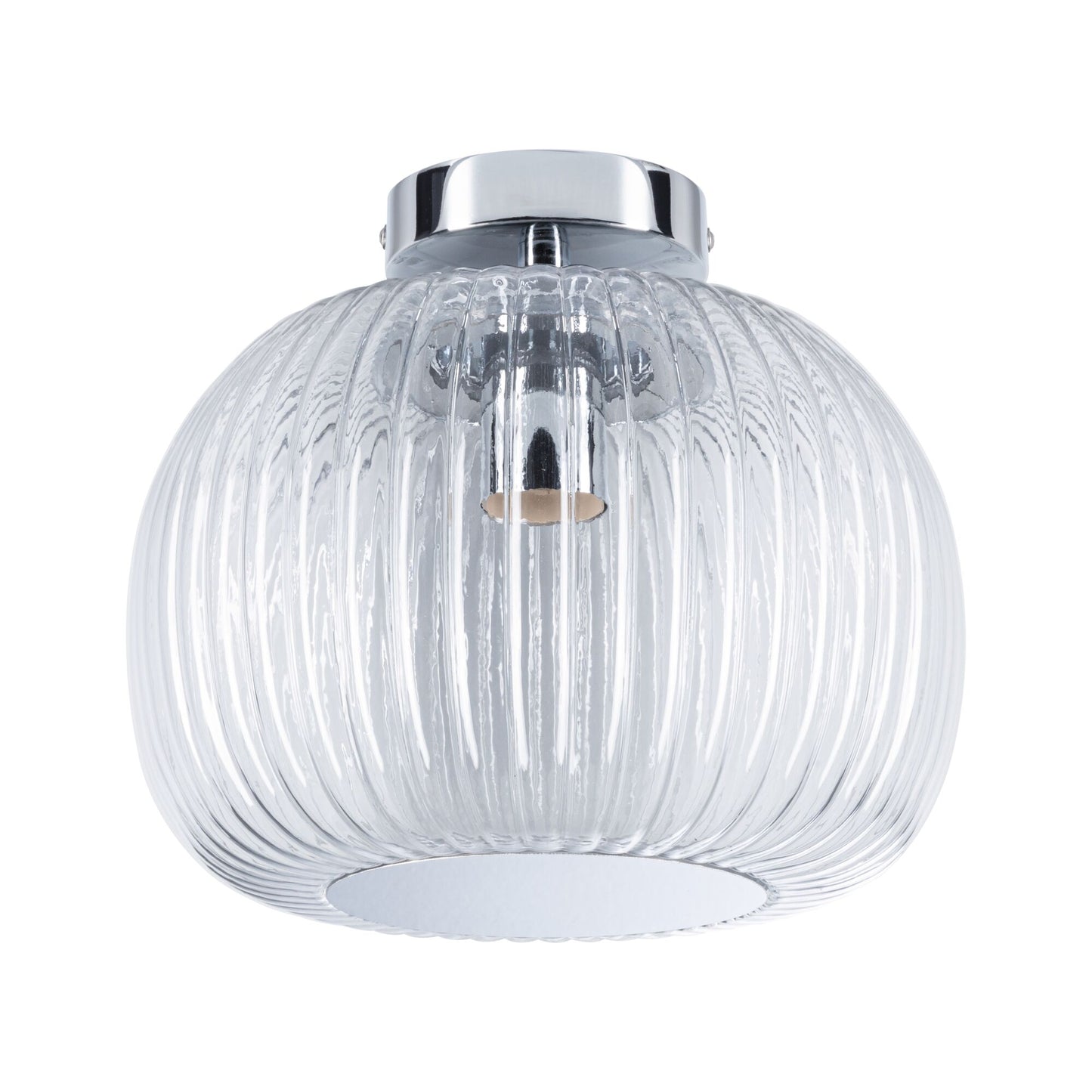 Paulmann LED Deckenleuchte Ruya IP44 E27   230V max. 60W dimmbar Glas#Chrom