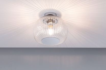 Paulmann LED Deckenleuchte Ruya IP44 E27   230V max. 60W dimmbar Glas#Chrom