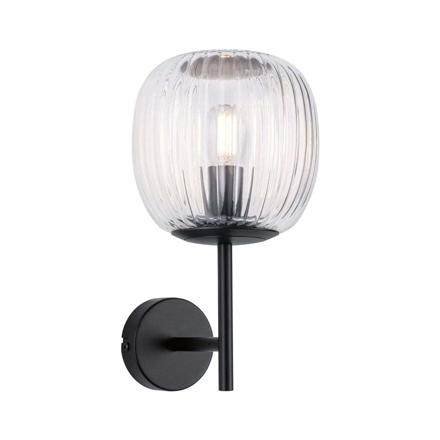 Paulmann Selection Bathroom Wandleuchte Ruya IP44 E14   230V max. 20W dimmbar Glas#Schwarz matt