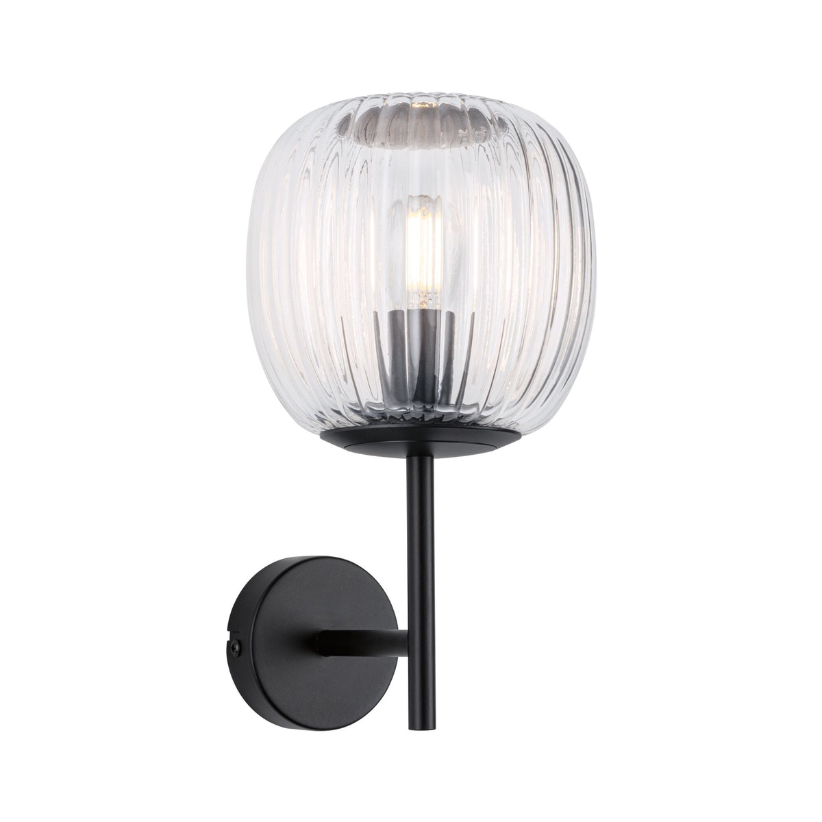 Paulmann Selection Bathroom Wandleuchte Ruya IP44 E14   230V max. 20W dimmbar Glas#Schwarz matt