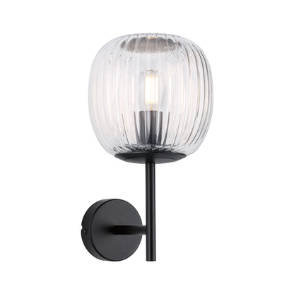 Paulmann Selection Bathroom Wandleuchte Ruya IP44 E14   230V max. 20W dimmbar Glas#Schwarz matt