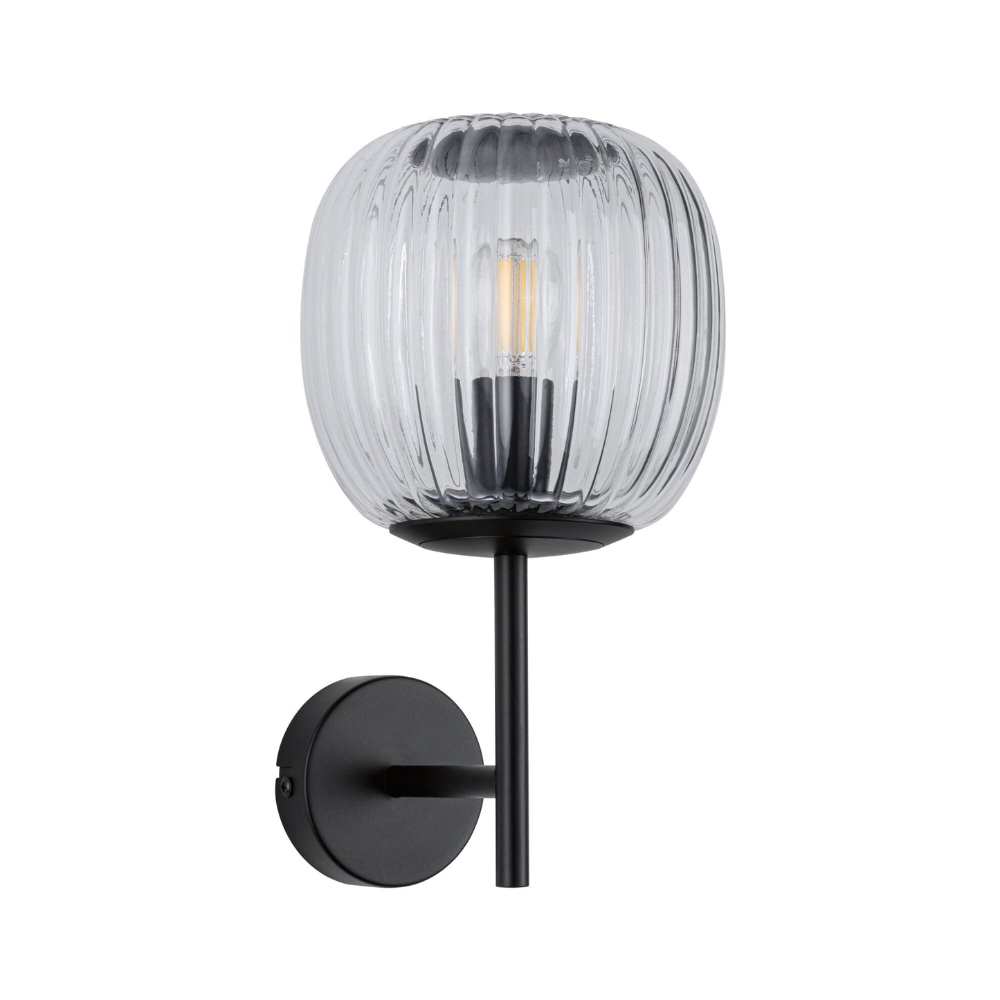 Paulmann Selection Bathroom Wandleuchte Ruya IP44 E14   230V max. 20W dimmbar Glas#Schwarz matt