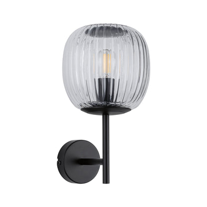 Paulmann Selection Bathroom Wandleuchte Ruya IP44 E14   230V max. 20W dimmbar Glas#Schwarz matt