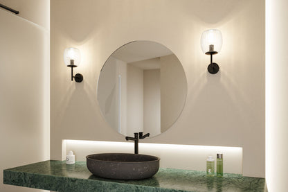 Paulmann Selection Bathroom Wandleuchte Ruya IP44 E14   230V max. 20W dimmbar Glas#Schwarz matt