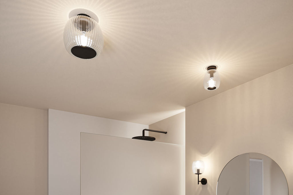 Paulmann Selection Bathroom Wandleuchte Ruya IP44 E14   230V max. 20W dimmbar Glas#Schwarz matt