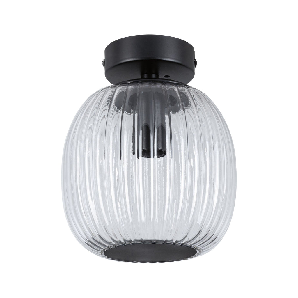 Paulmann LED Deckenleuchte Ruya IP44 E14   230V max. 20W dimmbar Glas#Schwarz matt