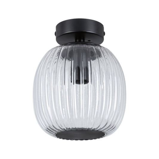 Paulmann LED Deckenleuchte Ruya IP44 E14   230V max. 20W dimmbar Glas#Schwarz matt