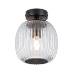 Paulmann LED Deckenleuchte Ruya IP44 E14   230V max. 20W dimmbar Glas#Schwarz matt