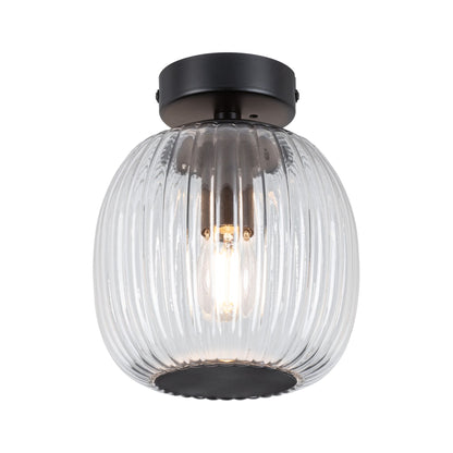 Paulmann LED Deckenleuchte Ruya IP44 E14   230V max. 20W dimmbar Glas#Schwarz matt