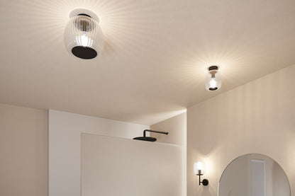 Paulmann LED Deckenleuchte Ruya IP44 E14   230V max. 20W dimmbar Glas#Schwarz matt