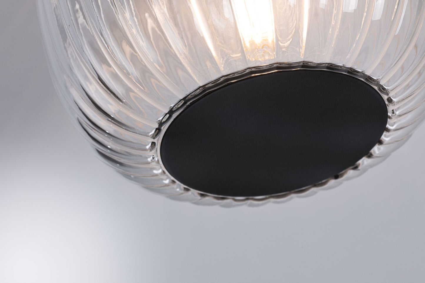 Paulmann LED Deckenleuchte Ruya IP44 E14   230V max. 20W dimmbar Glas#Schwarz matt