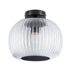 Paulmann LED Deckenleuchte Ruya IP44 E27   230V max. 60W dimmbar Glas#Schwarz matt