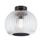 Paulmann LED Deckenleuchte Ruya IP44 E27   230V max. 60W dimmbar Glas#Schwarz matt