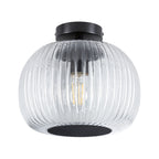 Paulmann LED Deckenleuchte Ruya IP44 E27   230V max. 60W dimmbar Glas#Schwarz matt