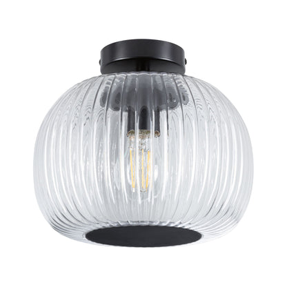 Paulmann LED Deckenleuchte Ruya IP44 E27   230V max. 60W dimmbar Glas#Schwarz matt