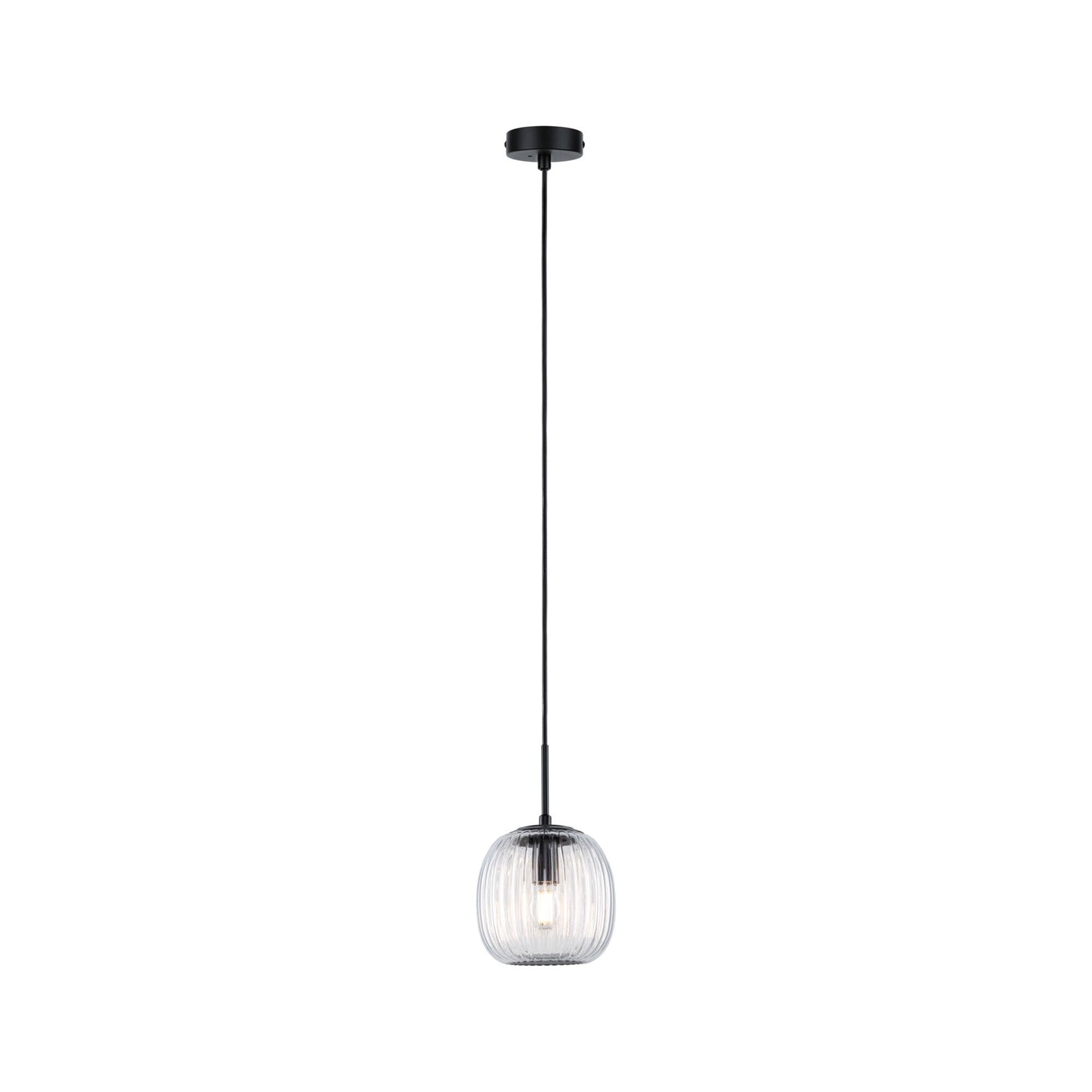 Paulmann LED Pendelleuchte Ruya E14 max. 20W Glas#Schwarz matt