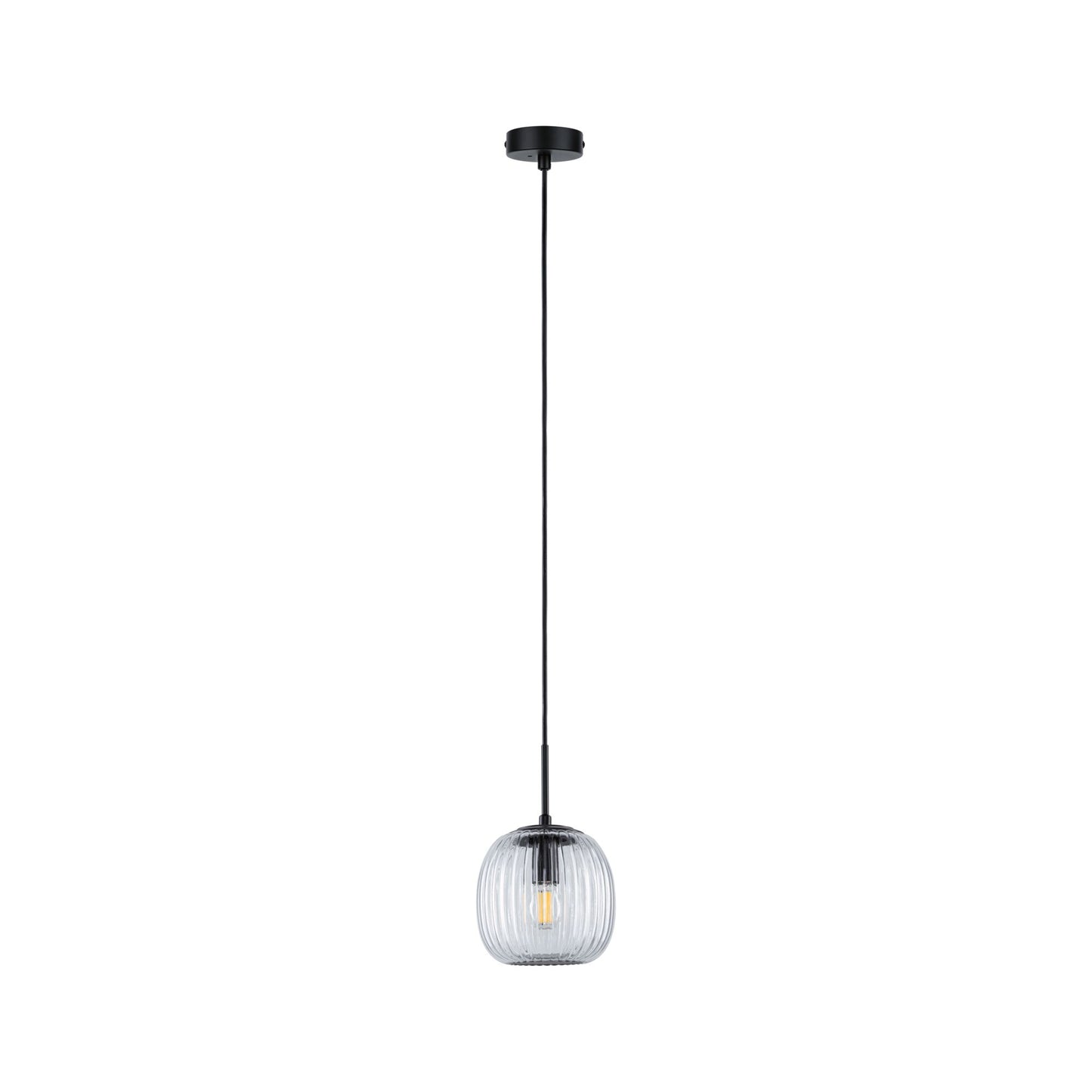 Paulmann LED Pendelleuchte Ruya E14 max. 20W Glas#Schwarz matt