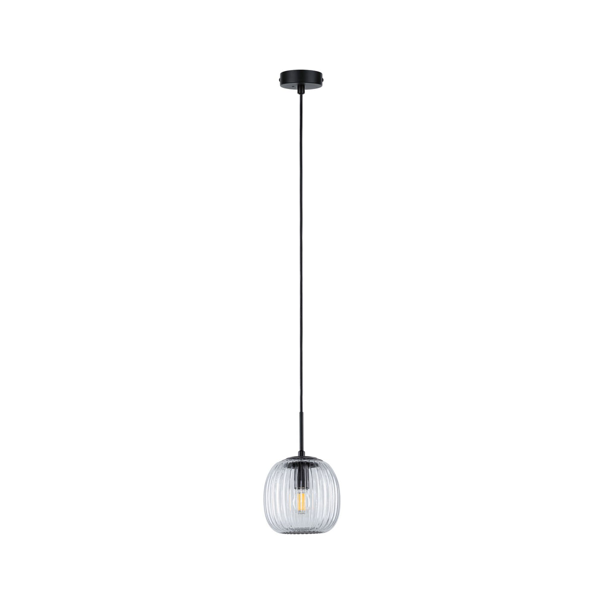 Paulmann LED Pendelleuchte Ruya E14 max. 20W Glas#Schwarz matt