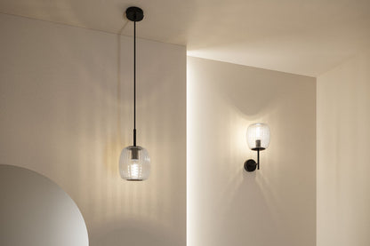 Paulmann LED Pendelleuchte Ruya E14 max. 20W Glas#Schwarz matt