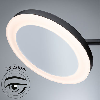 Paulmann LED Kosmetikspiegel Masua IP44  White Switch 55lm 230V 4W  Schwarz matt