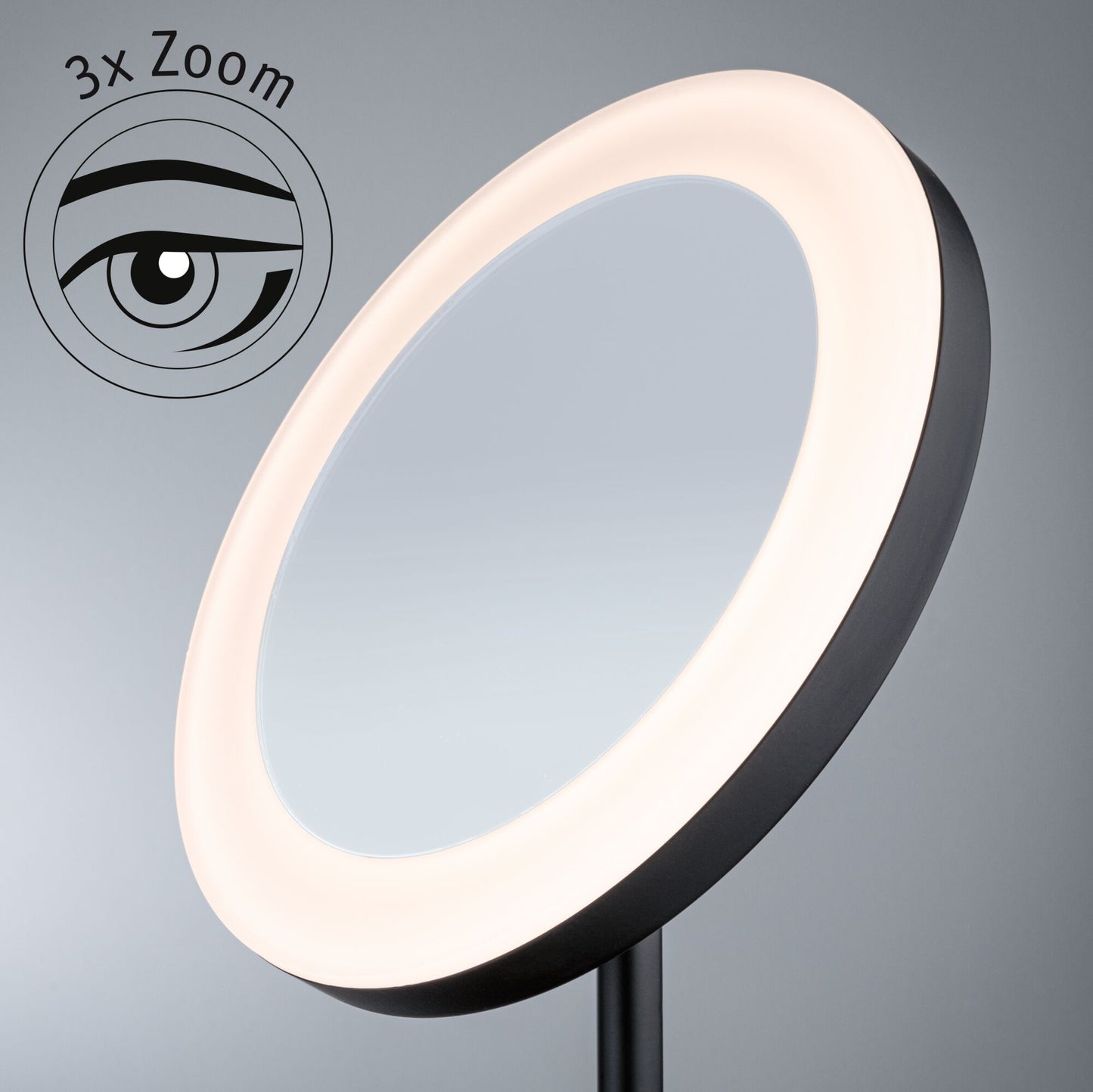 Paulmann LED Kosmetikspiegel Masua IP44  White Switch 55lm 230V 4W  Schwarz matt