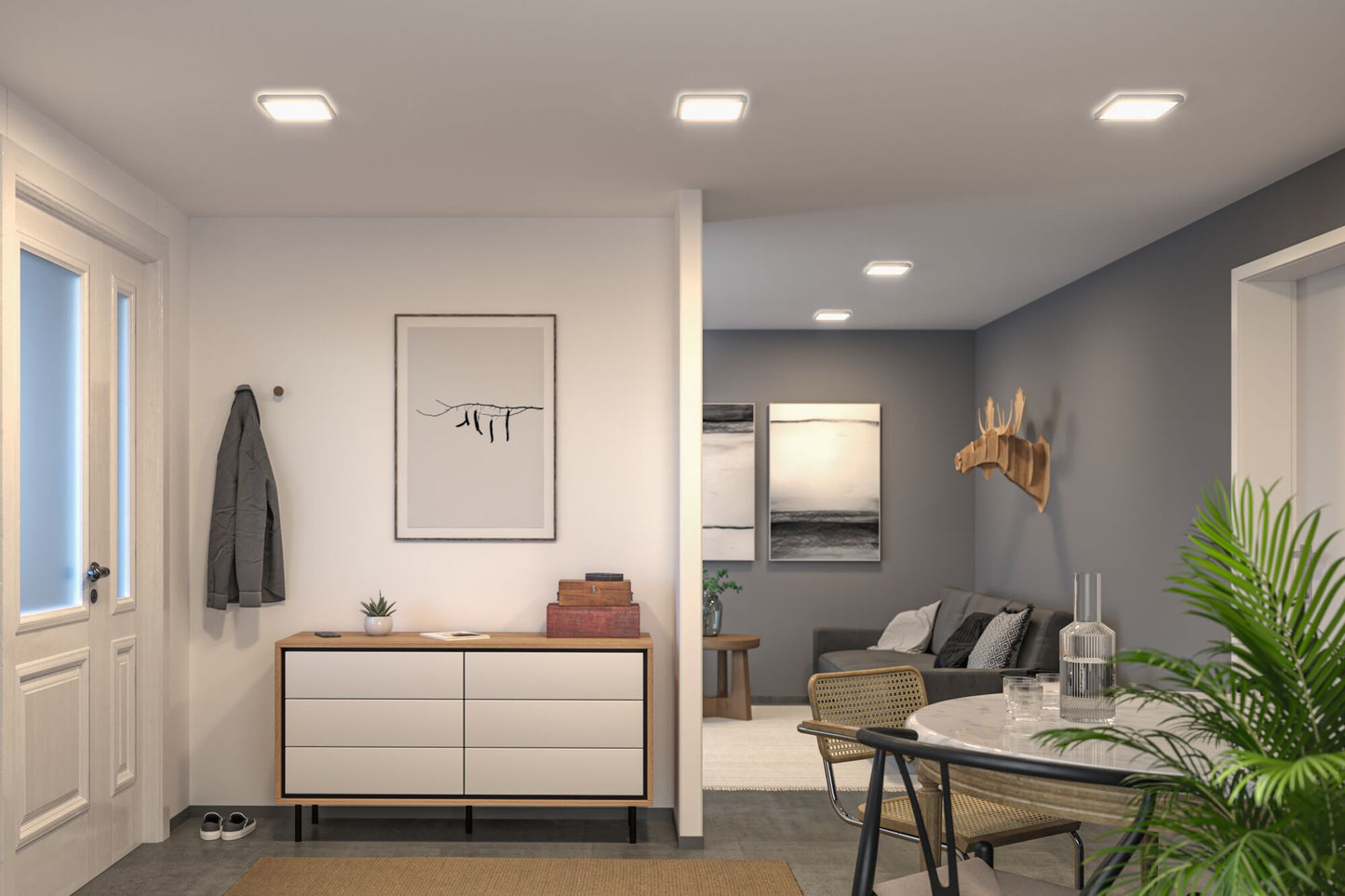 Paulmann LED Panel Atria Shine Backlight IP44 eckig 190x190mm  11,2W 900lm 3000K Weiß