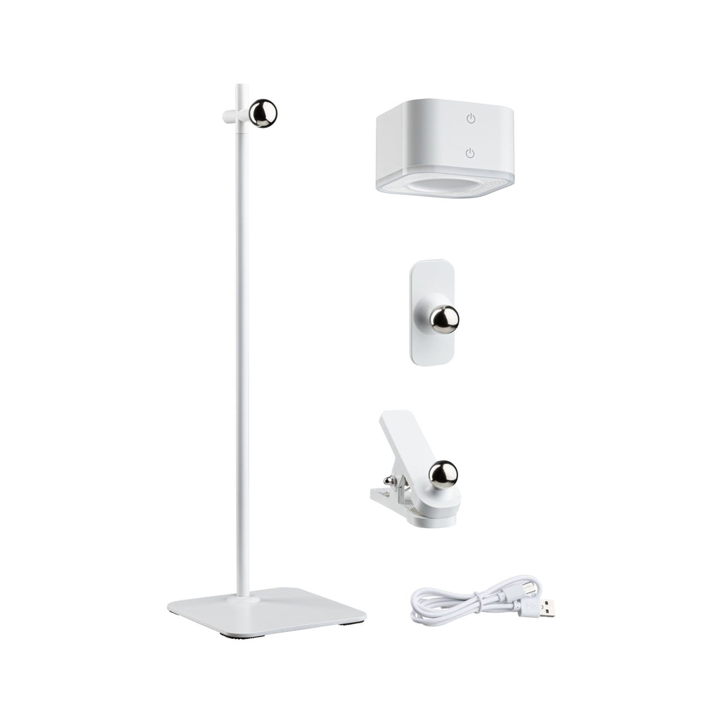 Paulmann Mobile Tischleuchte Varia White Switch 250lm / 60lm 1,6W / 0,4W Weiß