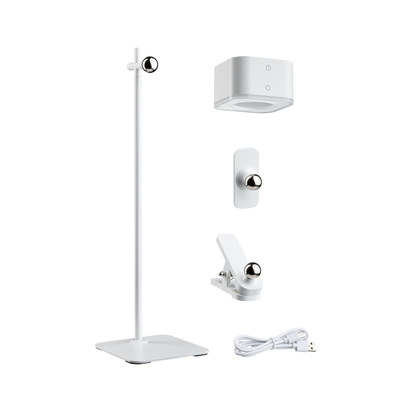 Paulmann Mobile Tischleuchte Varia White Switch 250lm / 60lm 1,6W / 0,4W Weiß