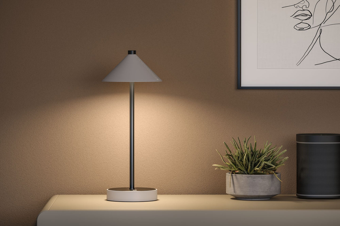 Paulmann Mobile Tischleuchte Pellini White Switch 300lm 2W Schwarz matt#Beige